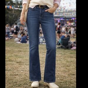 Liverpool Jeans Company The Straight Dark Wash Stretch Denim Jeans Womens 6/28